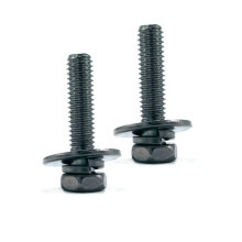 ss304 /316 cross recessed Hex Head flat washer sems screw